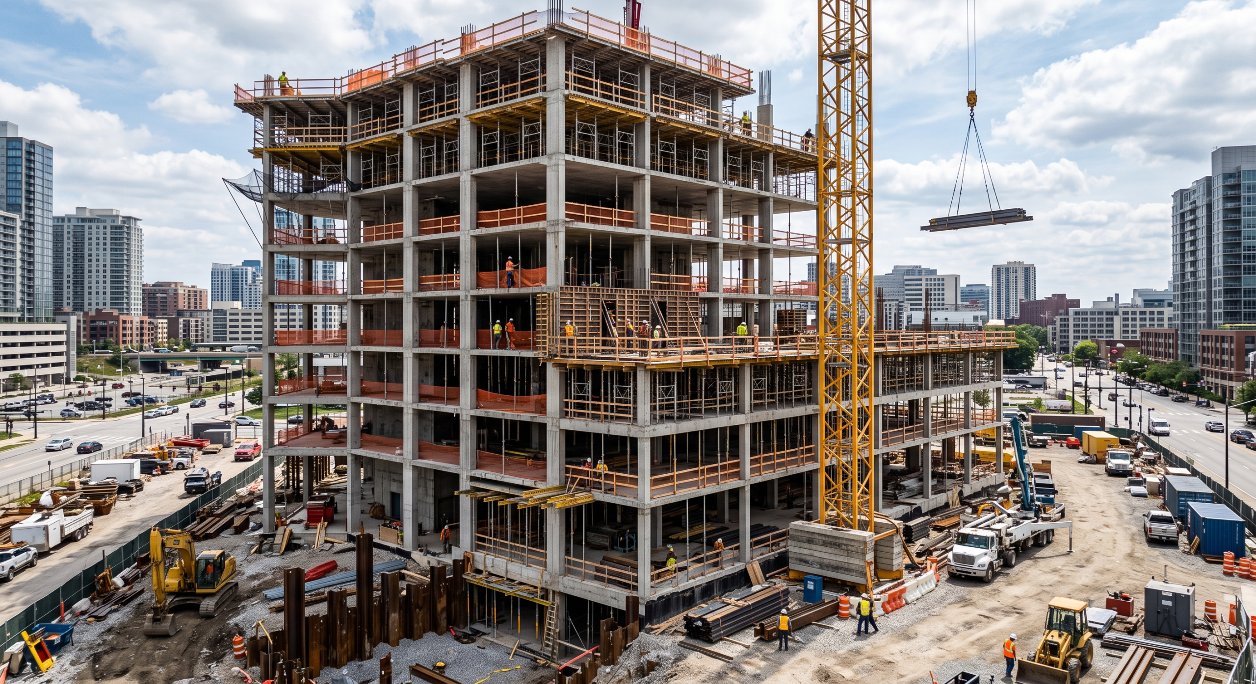 Before — construction shell